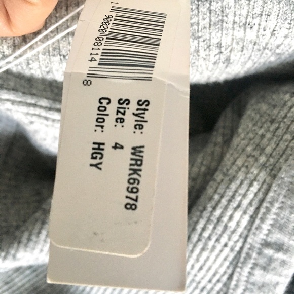 James Perse binding fitted ribbed dress. Heather gray. Size 4. - Picture 10 of 11